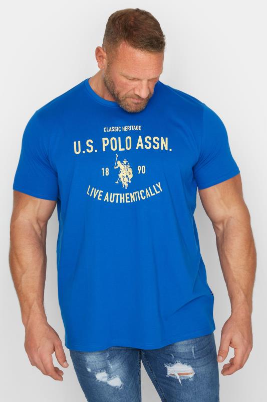 Großen Größen  U.S. POLO ASSN. Big & Tall Blue Classic Heritage T-Shirt