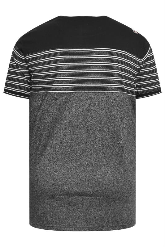 D555 Big & Tall Black Stripe Print T-Shirt | BadRhino 2
