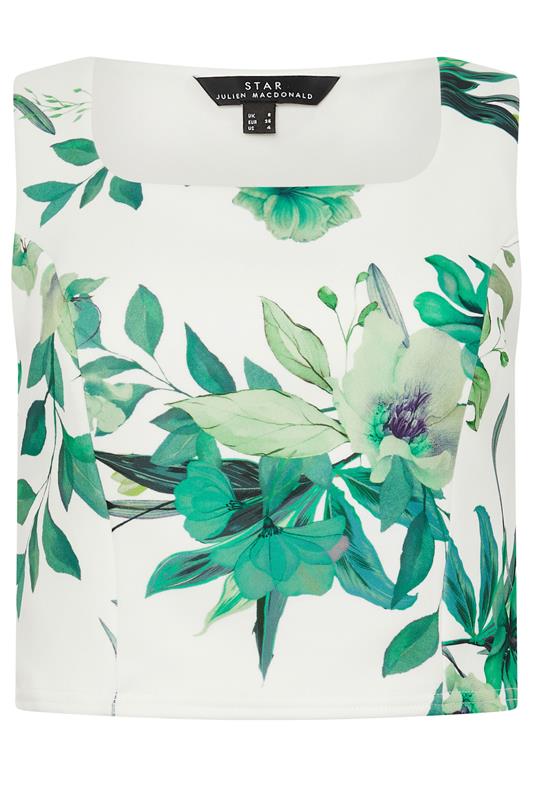 STAR White Floral Scuba Vest Top | StarByJM 5