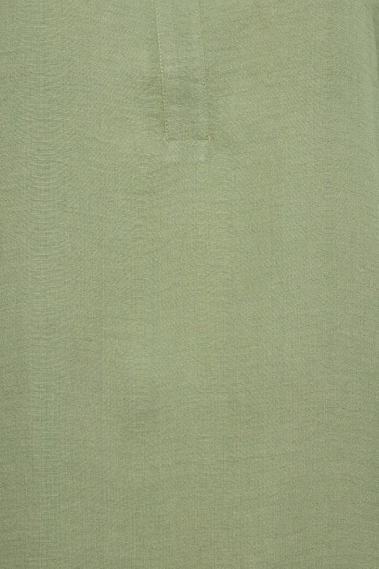 YOURS Plus Size Khaki Green V-Neck Blouse | Yours Clothing 5