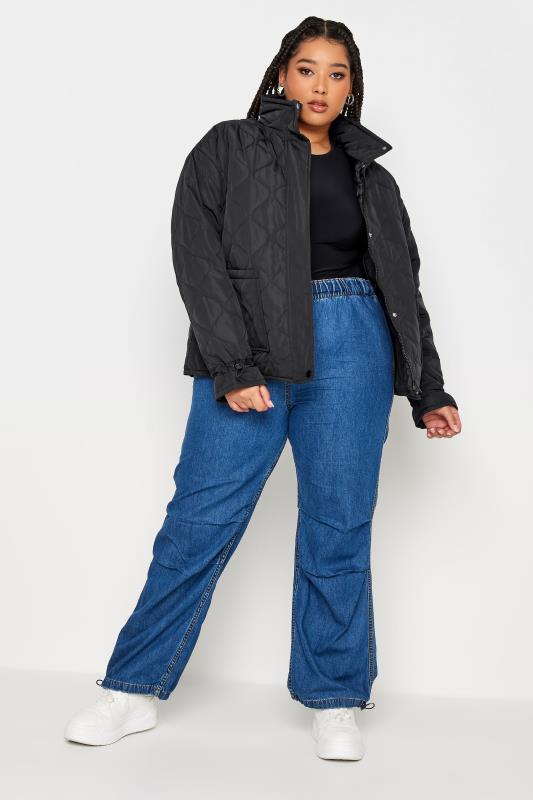 YOURS Plus Size Black Quilted Jacket | Yours Clothing 2