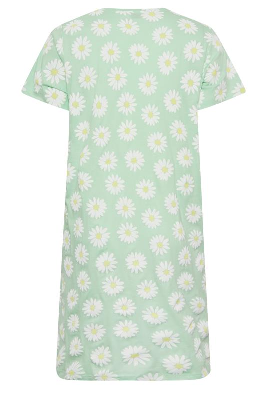 YOURS Plus Size Green Daisy Print Nightdress | Yours Clothing 6