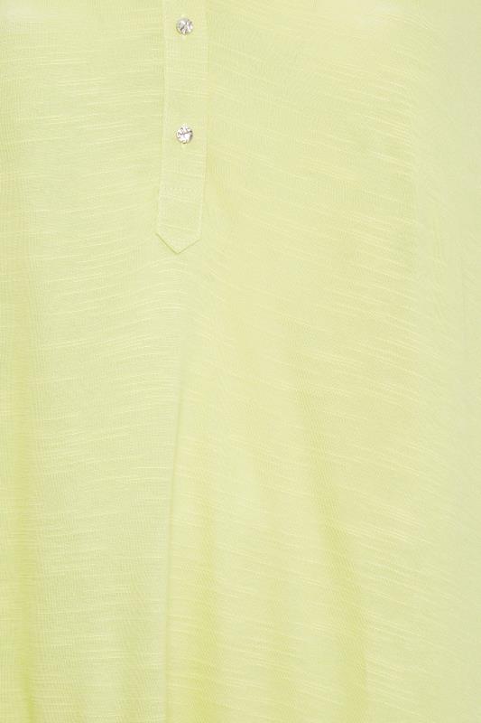 YOURS Plus Size Lime Green Half Placket Blouse | Yours Clothing  5