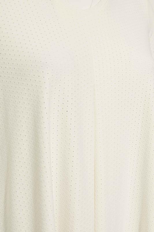 Plus Size White Textured V-Neck Top | Yours Clothing 5