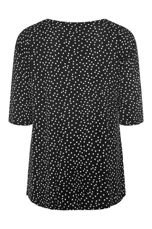 LIMITED COLLECTION Curve Black Polka Dot Top 7