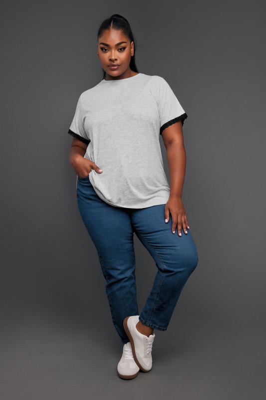 Plus Size  YOURS Curve Mid Blue Mom Jeans