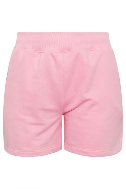 YOURS Plus Size Pink Jogger Shorts | Yours Clothing 5