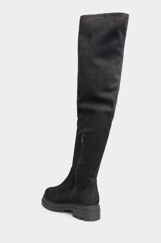 LIMITED COLLECTION Black Suede Super High Over The Knee Boots In Extra Wide Fit_C.jpg