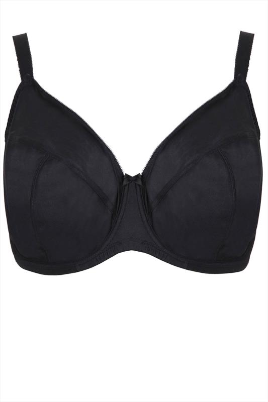 Black Smooth Classic Non-Padded Underwired Full Cup Bra | Yours Clothing 2