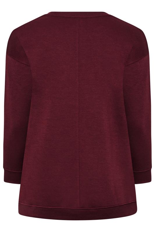 Plus Size Burgundy Red 'California' Slogan Sweatshirt | Yours Clothing 7