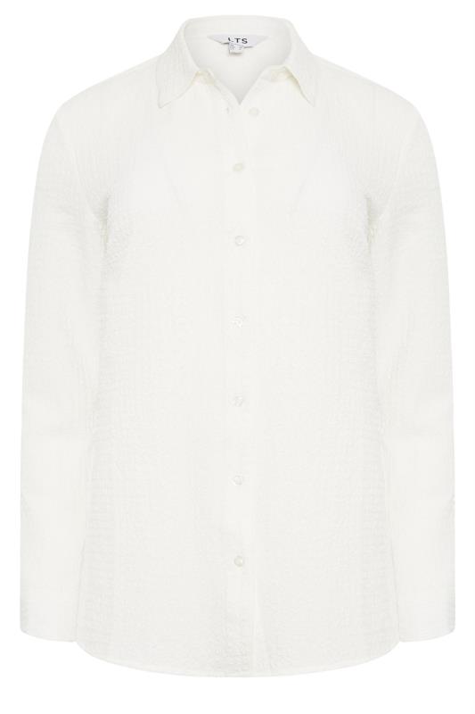 LTS Tall White Textured Shirt | Long Tall Sally  6