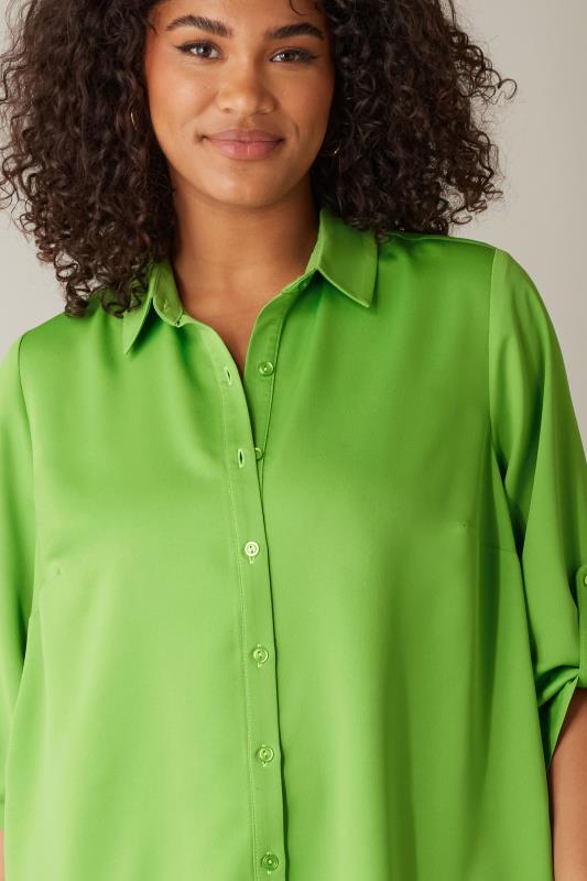 EVANS Plus Size Green Tab Sleeve Shirt | Evans  4