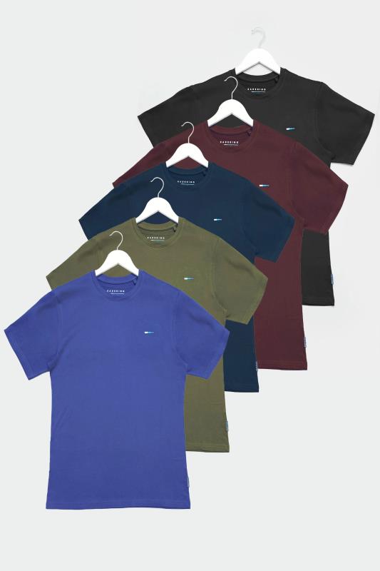 Plus Size  BadRhino Multi 5 Pack Cotton T-Shirts