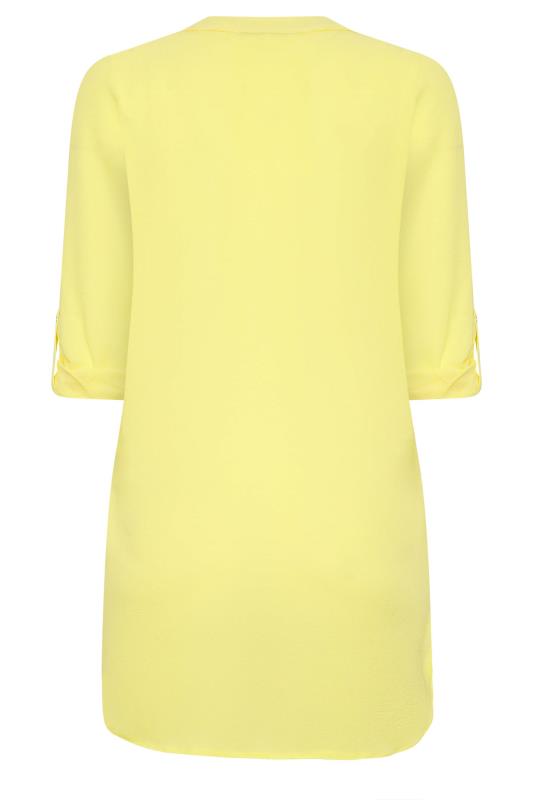M&Co Yellow Statement Button Tab Sleeve Blouse | M&Co 7