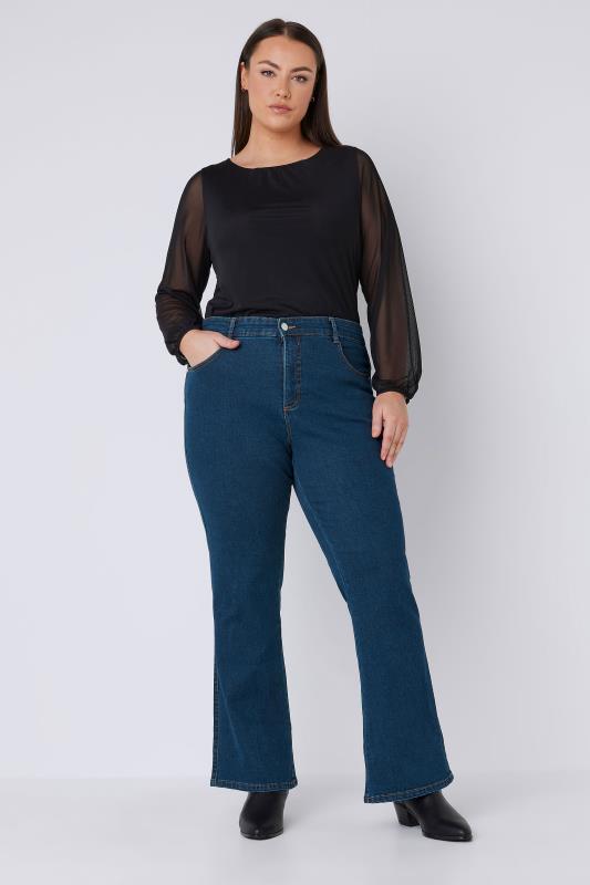 EVANS Plus Size Fit Indigo Bootcut Jeans | Evans 2