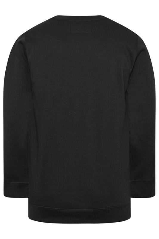 BadRhino Big & Tall Black Crew Neck Sweatshirt | BadRhino 6