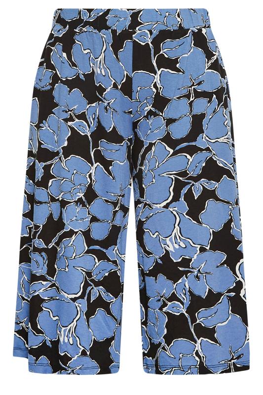 YOURS Curve Black Leaf Print Culottes | Yours Clothing 4