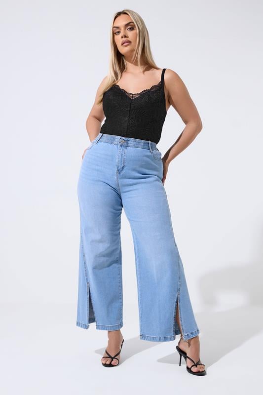 LIMITED COLLECTION Plus Size Black All Over  Lace Bodysuit  | Yours Clothing 1