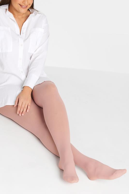 Plus Size Blush Pink 50 Denier Tights | Yours Clothing 1
