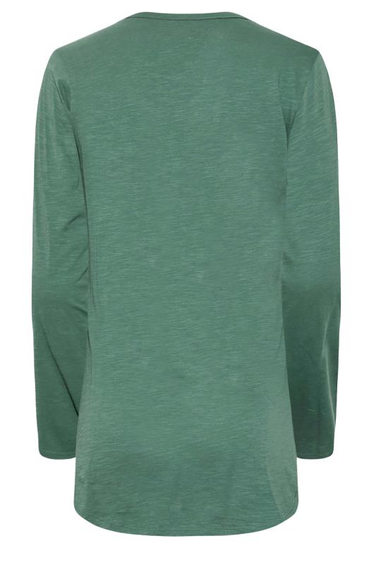 LTS MADE FOR GOOD Tall Long Sleeve Sage Green Top 7