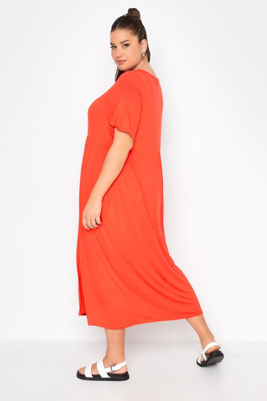 LIMITED COLLECTION Curve Orange Throw On Maxi Dress 3