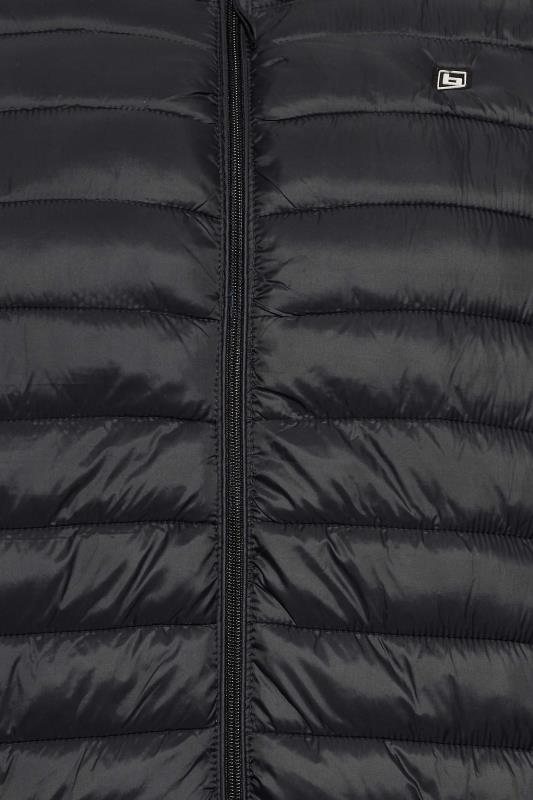 BLEND Big & Tall Black Hooded Padded Jacket | BadRhino 2