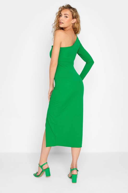 LTS Tall Green One Shoulder Dress 3