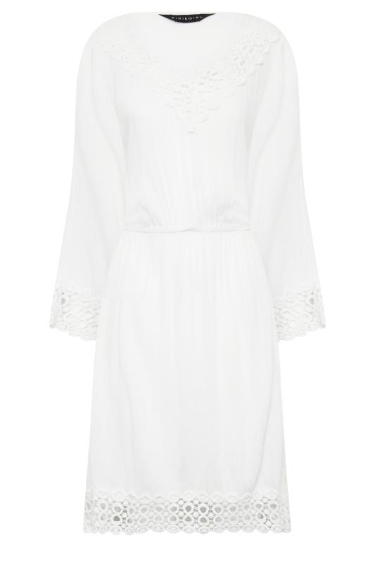 PixieGirl White Crochet Kaftan Dress | PixieGirl 7