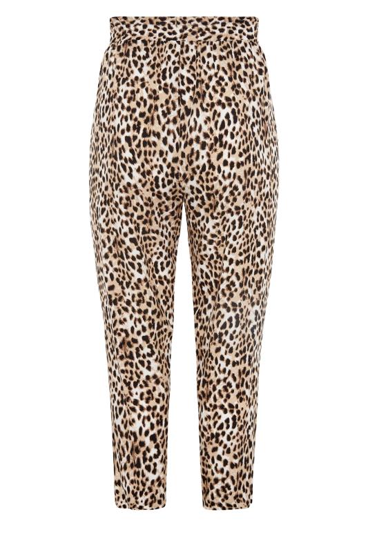 YOURS LONDON Curve Black Leopard Print Tapered Harem Trousers 6