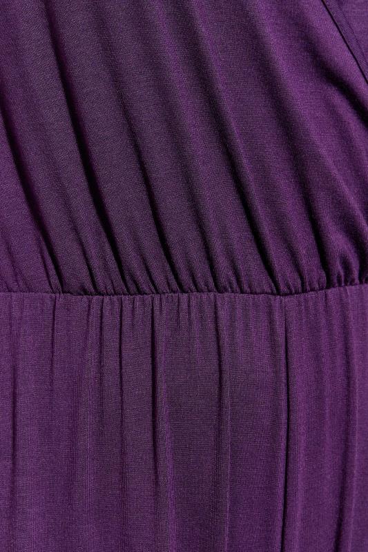 LIMITED COLLECTION Curve Dark Purple Wrap Culotte Jumpsuit 7