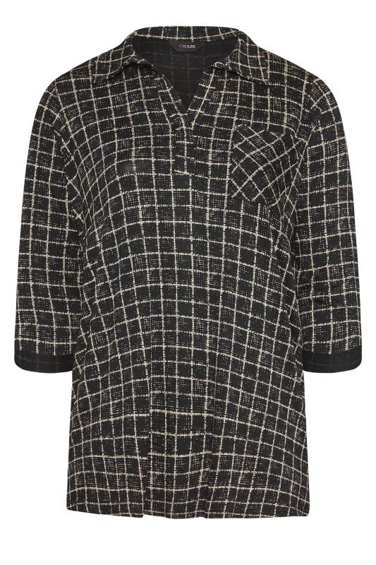 Curve Black Check Rugby Collar Top_F.jpg