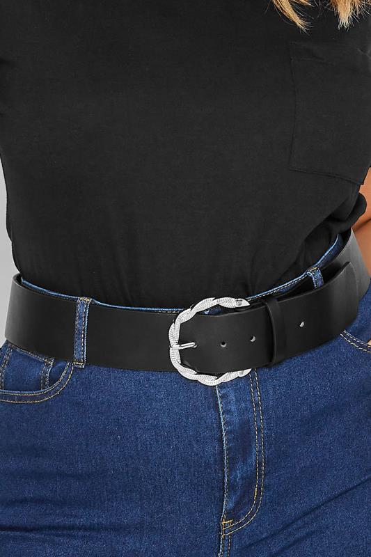 Plus Size  Silver Rope Twisted Buckle Belt