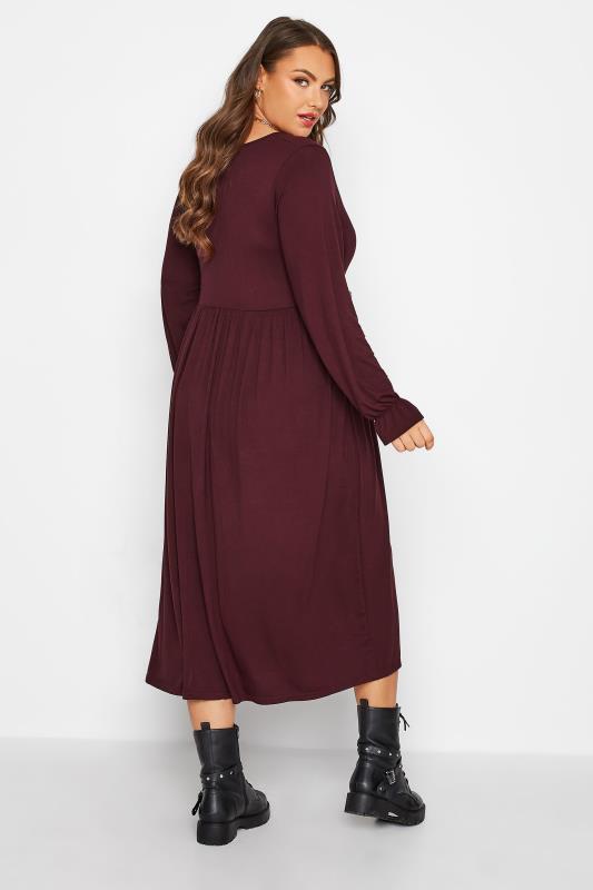 LIMITED COLLECTION Plus Size Plum Purple Midaxi Dress | Yours Clothing 3