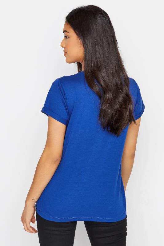 Petite Cobalt Blue Short Sleeve Pocket T-Shirt 3