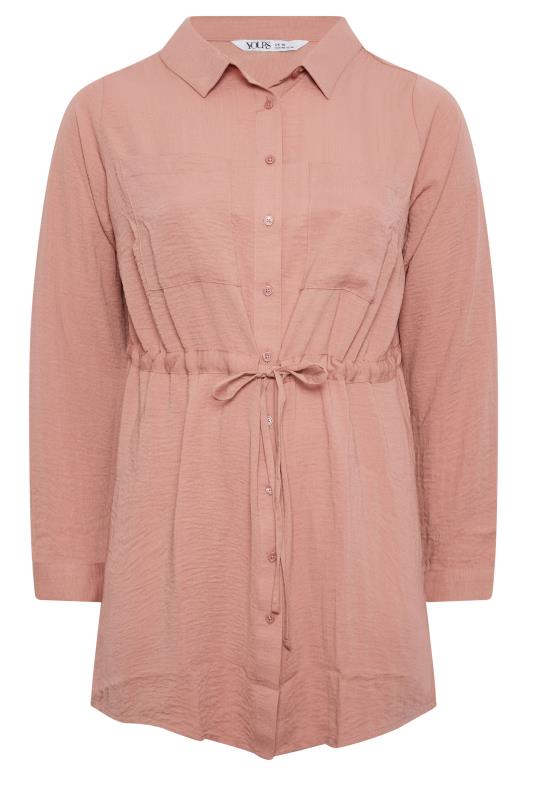 YOURS Curve Plus Size Pink Utility Tunic Shirt | Yours Clothing  6