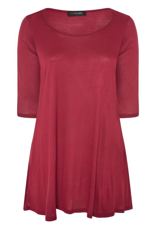 Curve Red 3/4 Length Sleeve Top 5