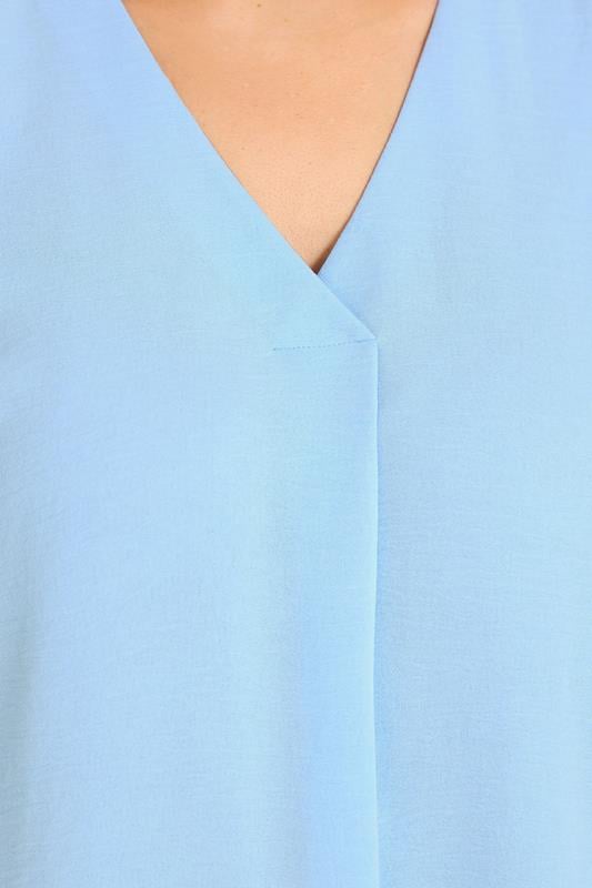 EVANS Plus Size Light Blue Pleat Swing Vest Top | Evans 4