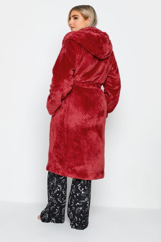 M&Co Red Hooded Soft Touch Maxi Dressing Gown | M&Co 4