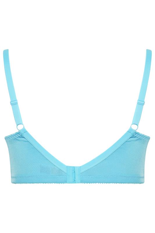 YOURS Plus Size Light Blue Hi Shine Lace Non-Padded Non-Wired Full Cup Bra 4
