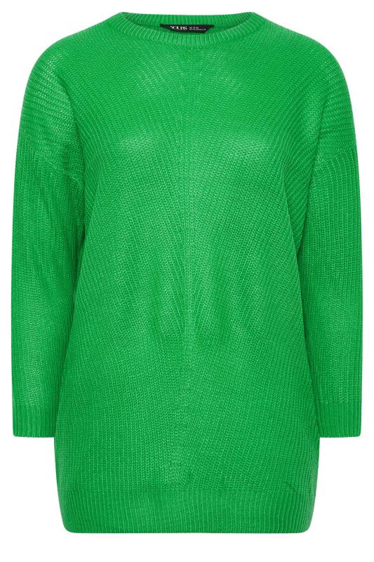YOURS Plus Size Green Essential Jumper | Yours Clothing 5