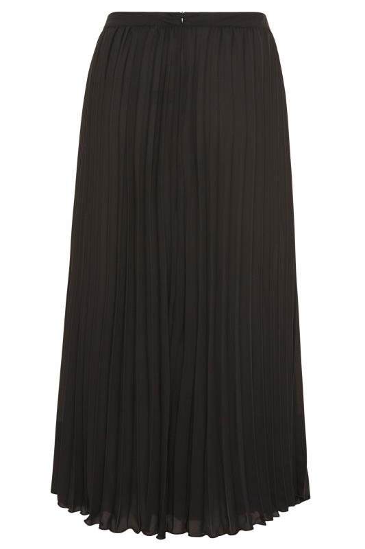 YOURS LONDON Black Chiffon Pleated Maxi Skirt | Yours Clothing 4