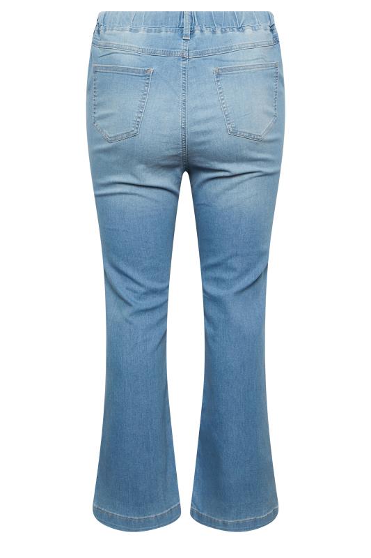 YOURS Plus Size Curve Light Blue Bootcut Jeggings | Yours Clothing  6