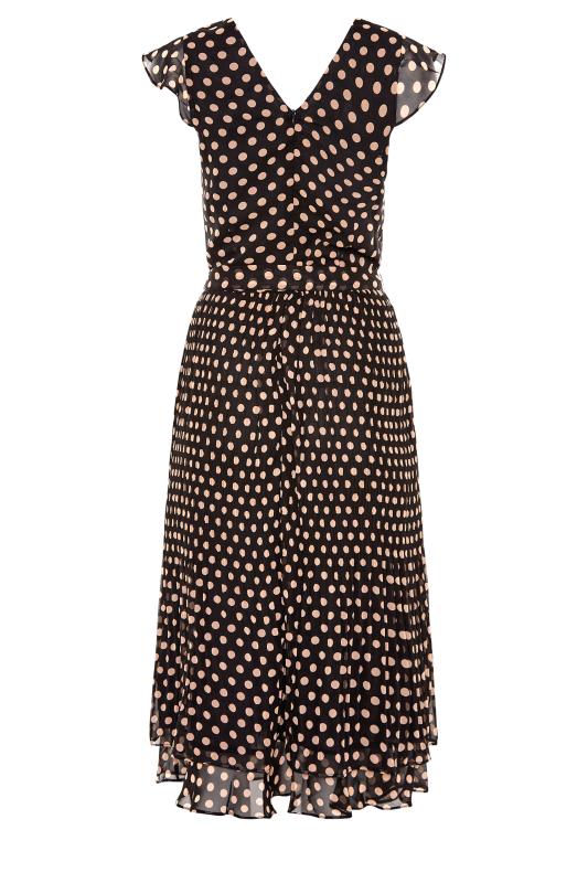 LTS Black Polka Dot Chiffon Dress | Long Tall Sally