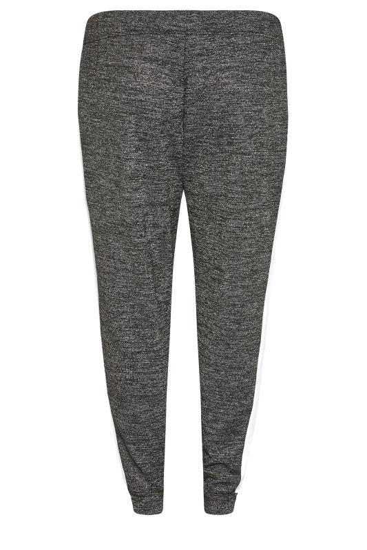 Plus Size Charcoal Grey Stripe Lounge Joggers | Yours Clothing 5
