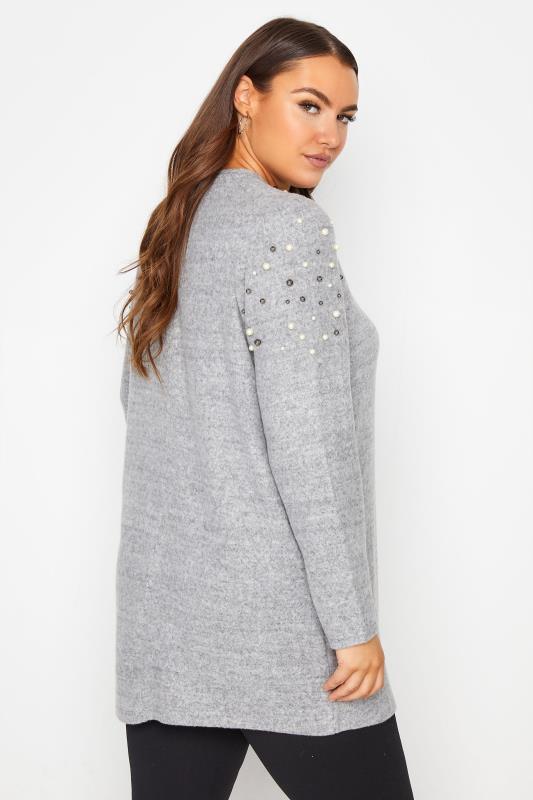 Grey Embellished Shoulder Knitted Jumper_C.jpg