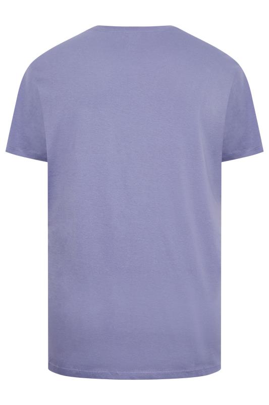 JACK & JONES Big & Tall Purple Crew Neck Logo T-Shirt | BadRhino 4