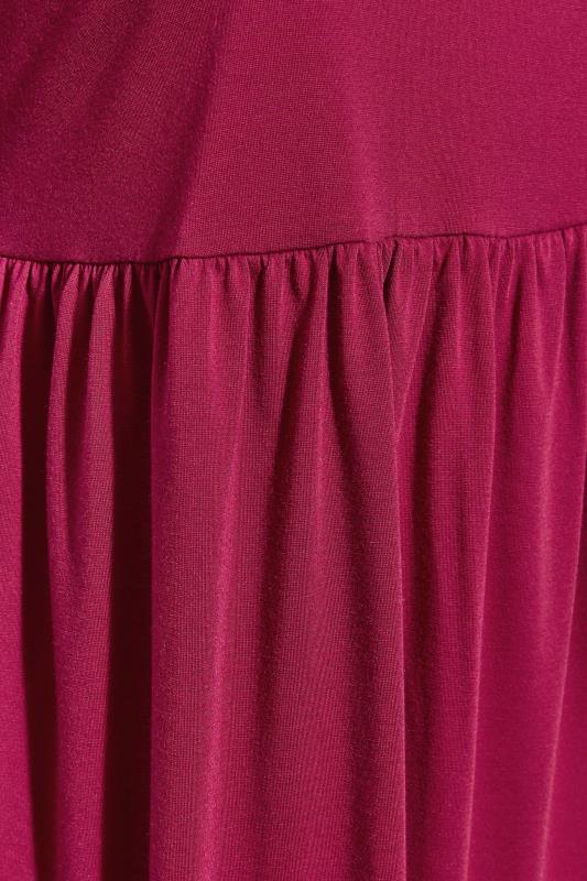 Plus Size Dark Pink Short Sleeve Tunic Dress | Yours Clothing  5
