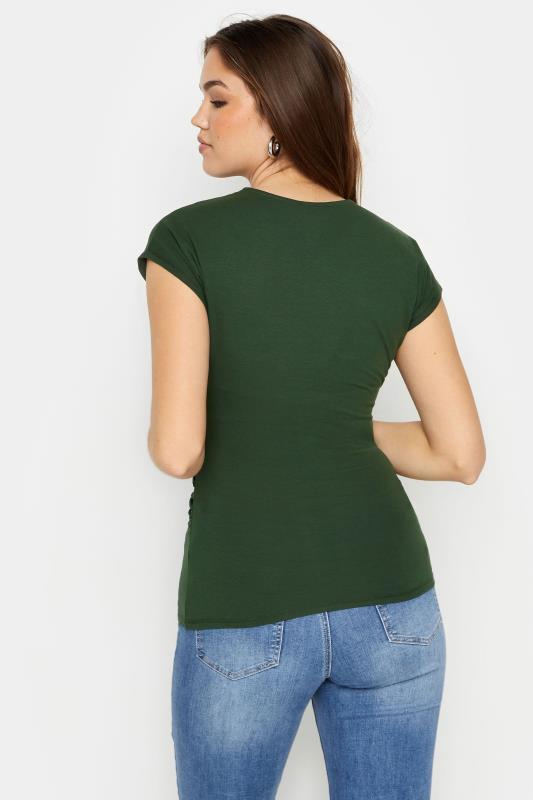 LTS Tall Women's 2 PACK Forest Green & Wine Red Short Sleeve Wrap Tops | Long Tall Sally 5