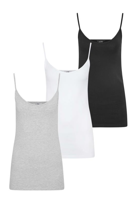 3 PACK Tall Women's Black & White Cami Vest Tops | Long Tall Sally  11