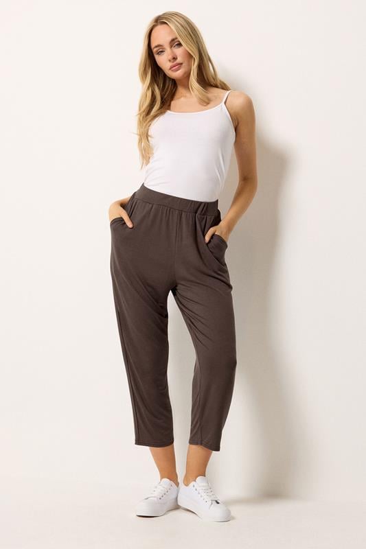  M&Co pantalones harén cortos color marrón chocolate 